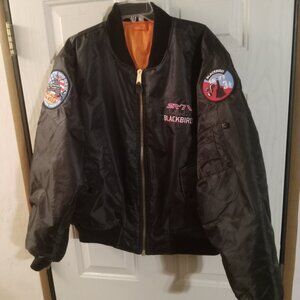 Rothco Men's SR-71 Blackbird Nylon Flight Embroidered Jacket Size XL